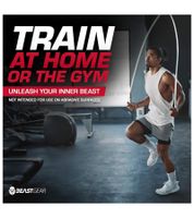 Lot de 10 cordes à sauter BEASTGEAR Elite Premium en aluminium, 3 m, idéales pour le fitness de haut niveau, la boxe, le MMA, le HIIT, la musculation et les double unders, rouge/noir