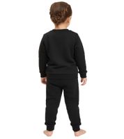 bequemer PUMA Kinder Jogging-Anzug für Jungen und Mädchen 2 teiliger Sweat-Jogger Rundhals-Pullover Baumwoll-Set 627915 in Schwarz oder Rosa