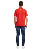 PUMA X Scuderia Ferrari F1 Men's Short-Sleeve Polo Shirt with Team and Sponsor Logos, Cotton, Motorsport Shirt 701228000 001 Red