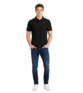 PUMA X F1 Men's Short-Sleeve Polo Shirt, Cotton Shirt with Formula 1 Logo, Motorsport Shirt 701228330 001 Black