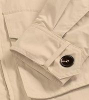 Trench-coat court pour femme, veste d'été en coton, beige 924633