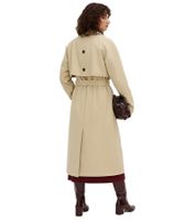 Trench-coat oversize croisé pour femme avec ceinture, beige 979556