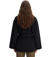 Veste courte femme, élégante veste de mi-saison aspect laine 954641 Noir