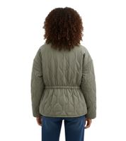Veste matelassée éco-responsable pour femme, coupe ample, avec poches plaquées, référence 961109 Verte