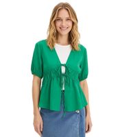 Blusa casual da donna con maniche ampie e cintura da annodare, estiva, 917998, verde