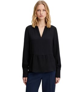 Elegante camicetta da donna in misto viscosa con una leggera lucentezza - Camicia estiva 929082 Nero