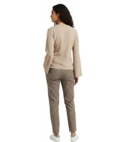 Stylish Women's Wrap Blouse Corduroy Blouse with Tie Belt 903285 Beige