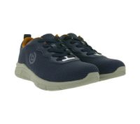 bugatti Herren Low-Top Sneaker Schnür-Schuhe mit Label-Logo City-Schuhe 345-AFA15-6900 Blau