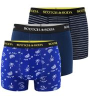 Lot de 9 boxers homme SCOTCH & SODA en coton stretch - Bleu/Multicolore (SSSP25M166645-421)