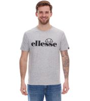zeitloses ellesse Fuenti T-Shirt Herren Baumwoll-Shirt mit Logo-Print Sport-Shirt SHP16469 Grau oder Weiß
