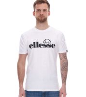 zeitloses ellesse Fuenti T-Shirt Herren Baumwoll-Shirt mit Logo-Print Sport-Shirt SHP16469 Grau oder Weiß