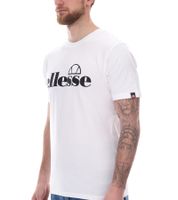 zeitloses ellesse Fuenti T-Shirt Herren Baumwoll-Shirt mit Logo-Print Sport-Shirt SHP16469 Grau oder Weiß