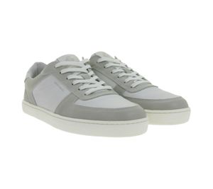 sportliche GROUNDIES Barfußschuhe Hamptons 2.0 Herren Low-Top Echtleder Sneaker mit TrueSense Sohle Schnür-Schuhe GND-210256-30 Weiß/Grau