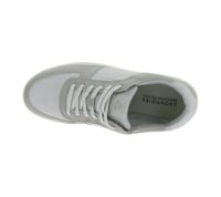 sportliche GROUNDIES Barfußschuhe Hamptons 2.0 Herren Low-Top Echtleder Sneaker mit TrueSense Sohle Schnür-Schuhe GND-210256-30 Weiß/Grau