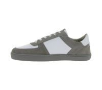 sportliche GROUNDIES Barfußschuhe Hamptons 2.0 Herren Low-Top Echtleder Sneaker mit TrueSense Sohle Schnür-Schuhe GND-210256-06 Grau/Weiß