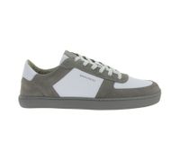 sportliche GROUNDIES Barfußschuhe Hamptons 2.0 Herren Low-Top Echtleder Sneaker mit TrueSense Sohle Schnür-Schuhe GND-210256-06 Grau/Weiß