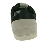 urbane GROUNDIES Barfußschuhe Zurich Herren Low-Top Echtleder Sneaker mit TrueSense Sohle Schnür-Schuhe GND-270260-01 Schwarz/Beige