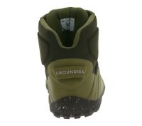 wasserdichte GROUNDIES Barfußschuhe All Terrain High 2.0 nachhaltige Herren Trekking Sneaker mit TrueSense und Wechselfußbett GND-230258-38 Braun