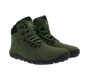 zuverlässige GROUNDIES Barfußschuhe Portland wasserfeste Herren Echtleder Trekking Boots mit TrueSense und Wechselfußbett GND-210254-10 Khaki
