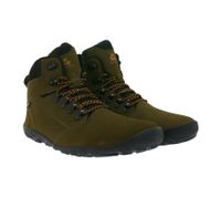 zuverlässige GROUNDIES Barfußschuhe Portland wasserfeste Herren Echtleder Trekking Boots mit TrueSense und Wechselfußbett GND-210254-04 Braun
