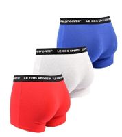 18er Sparpack Le Coq Sportif Basic Boxer Herren Boxer-Shorts Baumwoll-Unterhose Unterwäsche Grau/Bordeaux/Schwarz oder Rot/Hell-Grau/Blau