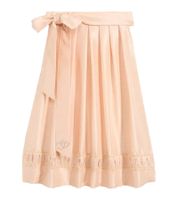 Elegant women's dirndl apron in high-quality wild silk look with lace trim 912903 pearl beige