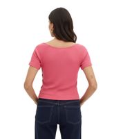 Fitted Women's Short-Sleeved T-Shirt in Organic Cotton, Pink, 928790