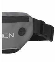 Momo Design Bauchtasche praktische Umhängetasche mit Logo-Schriftzug Gürtel-Tasche P510114 Grau