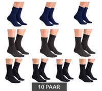 Breathable 10 Pairs CAPPUCCINO ITALIA Women's & Men's Bamboo Socks, Everyday Socks, Casual Socks 11685 Black/Dark Blue/Gray