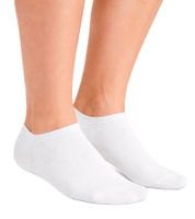 5 Pairs of CAPPUCCINO ITALIA Women's & Men's Bamboo Sneaker Socks, Short Socks PC 101B White