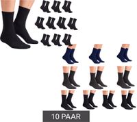 Breathable 10 Pairs CAPPUCCINO ITALIA Women's & Men's Bamboo Socks, Everyday Socks, Casual Socks, Black/Mix or Black