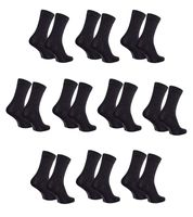 Breathable 10 Pairs CAPPUCCINO ITALIA Women's & Men's Bamboo Socks, Everyday Socks, Casual Socks, Black/Mix or Black