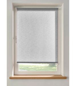 Simple privacy roller blind with textured look, window blind, sun protection 976513 Gray