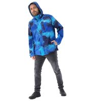 Formula E Camo Men's Rain Jacket with Stowable Hood, Sustainable Motorsport Jacket, Spring Jacket 701223598 001 Blue
