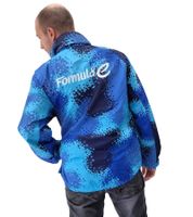 Formula E Camo Men's Rain Jacket with Stowable Hood, Sustainable Motorsport Jacket, Spring Jacket 701223598 001 Blue