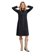 Timeless Women's Denim Dress with Kent Collar, Sustainable Shirt Dress, Denim Dress 949047 Dark Blue