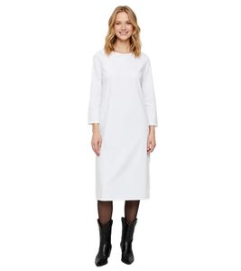 Vestido midi favorecedor para mujer, vestido tubo con delicado estampado floral 952177 azul claro/blanco