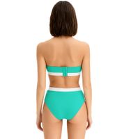 2-Pack Women's Bandeau Bras, Strapless, Organic Cotton, Wire-Free, 947061 Black/Turquoise