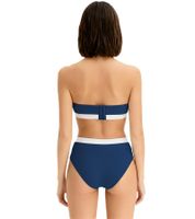 2-Pack Women's Bandeau Bras, Strapless, Organic Cotton, Wire-Free, 948684 Blue/White