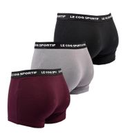 15er Sparpack Le Coq Sportif Basic Boxer Herren Boxer-Shorts Baumwoll-Unterhose Unterwäsche Grau/Bordeaux/Schwarz oder Rot/Hell-Grau/Blau