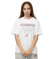 Camiseta NIKE Jordan GFX para mujer, algodón, estilo urbano, corte holgado, FQ3240-100, blanca