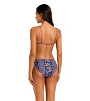 Playful Women's Bikini Bottoms with Regular Leg Cut and Ornaments 976527 Blue/Pink/Beige