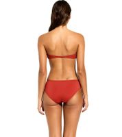 Simple Women's Bikini Bottoms with Regular Leg Cut Swimwear 976280 Rust Brown