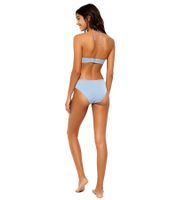 schlichte Damen Bikini Hose Bikini-Slip mit normalem Beinausschnitt Bademode 907470 Blau
