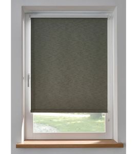 Simple blackout roller blind with textured look, window blind, sun protection 974609 Dark Gray