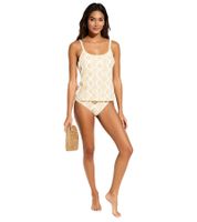 Timeless 2-Piece Women's Tankini Set Swimwear with Padded Cups Tankini Top and Bottom for Beach & Summer 974830 Beige/White