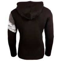 Kontrastfarbiger Herren Kapuzen-Pullover im Colorblock Design Sweater Slim Fit Hoodie 13245 Schwarz/Anthrazit/Grau