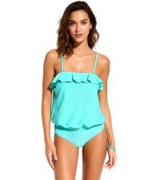 Colorful 2-Piece Women's Tankini Set Swimwear with Padded Cups Tankini Top and Bottom for Beach & Summer 963546 Turquoise
