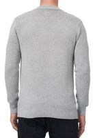 Giacca in maglia da uomo alla moda in stile college, giacca felpa, pullover 13337 Grigio