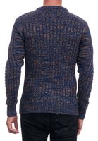 Pull homme moderne en maille texturée, col rond, coloris camel 13361